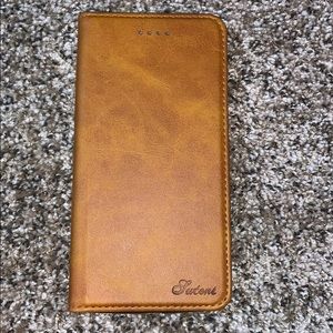Leather flip iPhone 7&8 plus phone case